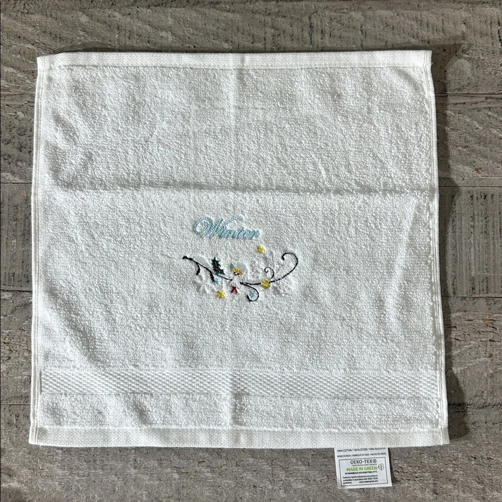 All Four Seasons Machine Home Embroidered Set of 4 Kitchen Bathroom Towels New